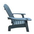 Outdoor Or Indoor Wood Adirondack Chair With An Hole To Hold Umbrella On The Arm ,Gray Gray Solid Wood