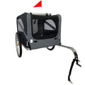 Outdoor Heavy Duty Foldable Utility Pet Stroller Dog Carriers Bicycle Trailer Black Gray Fabric Steel