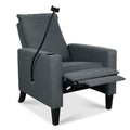 Recliner Chairs For Adults, Adjustable Recliner Sofa With Mobile Phone Holder & Cup Holder, Modern Reclining Chairs Fabric Push Back Recliner Chairs For Living Room, Bedroom, Gray Grey Foam Polyester