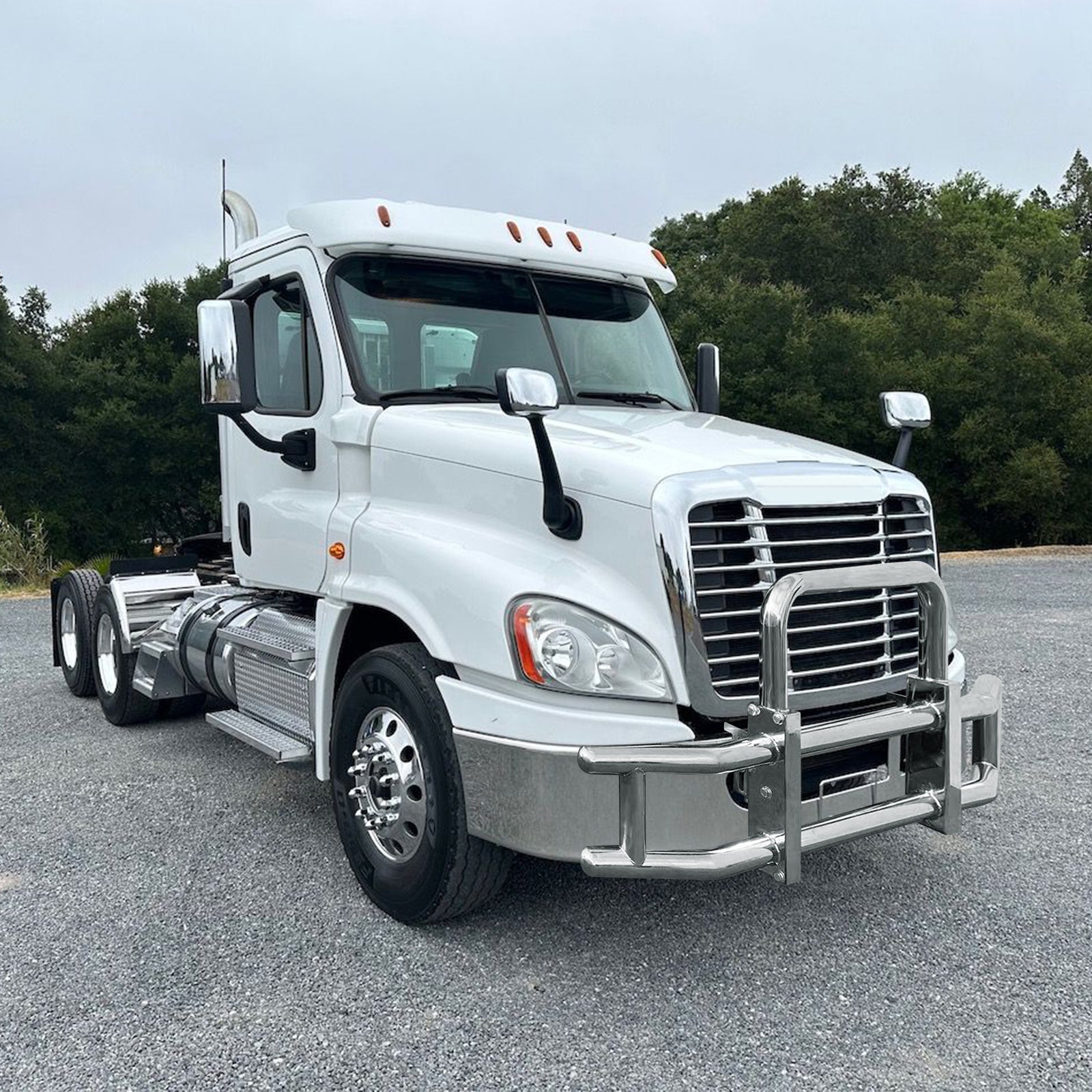 Deer Guard For Freightliner Cascadia 2008 2017 With Brackets Stainless Steel Chrome Stainless Steel