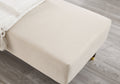 Modern Chaise Lounge Chair Velvet Upholstery Beige Beige Foam Velvet 1 Seat