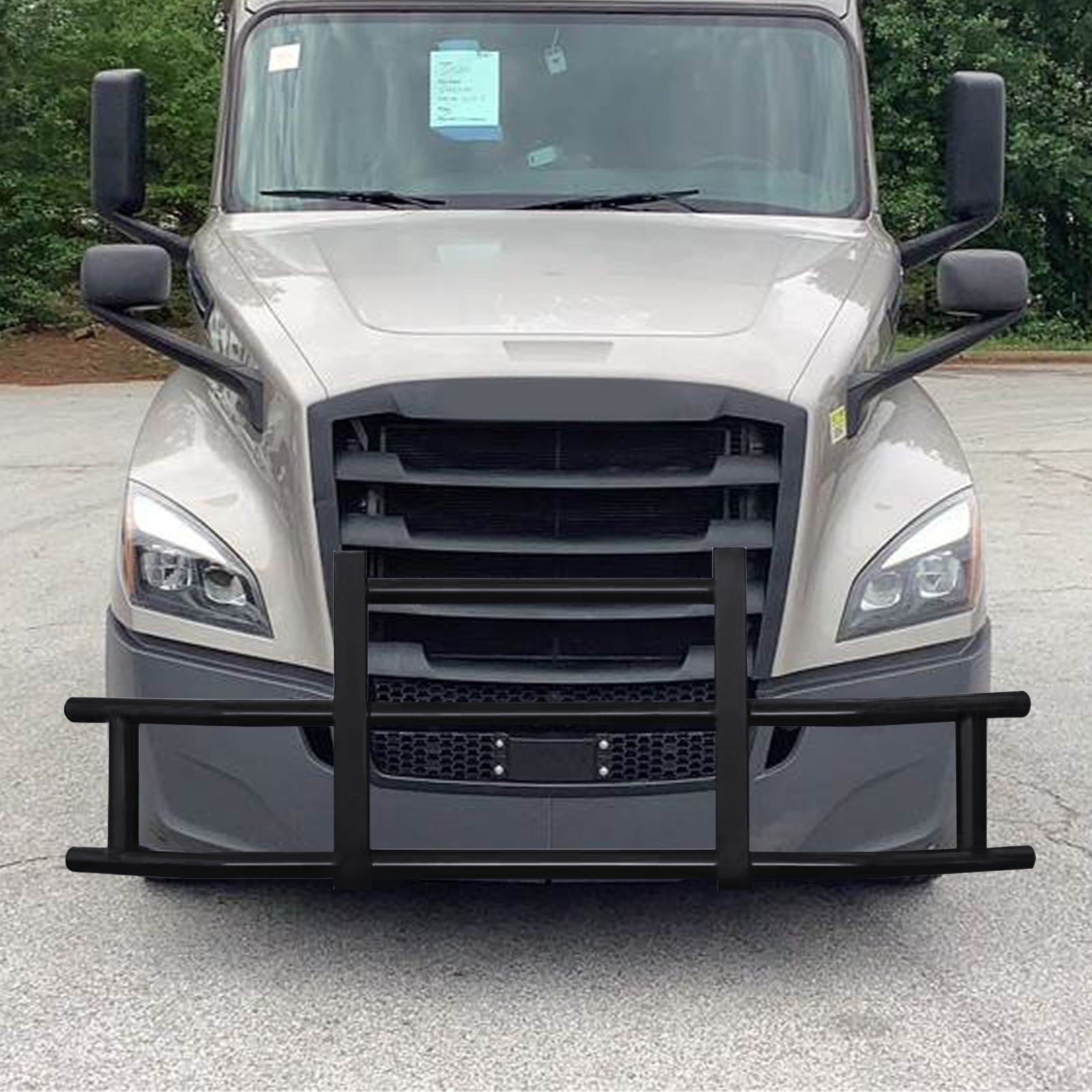 Front Bumper Deer Guard For Freightliner Cascadia 2018 2022 With Bracket Black Iron
