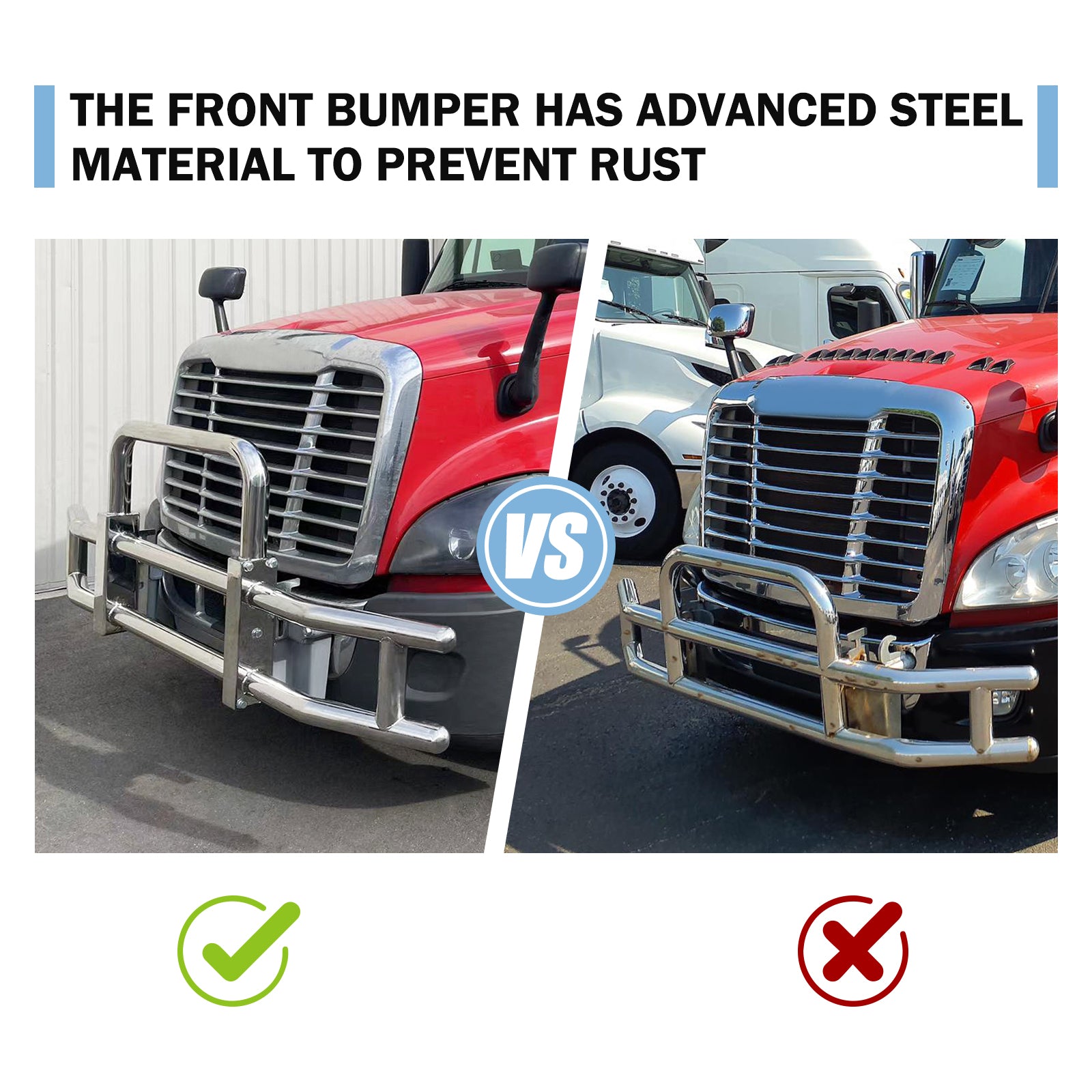 Deer Guard For Freightliner Cascadia 2008 2017 With Brackets Stainless Steel Chrome Stainless Steel