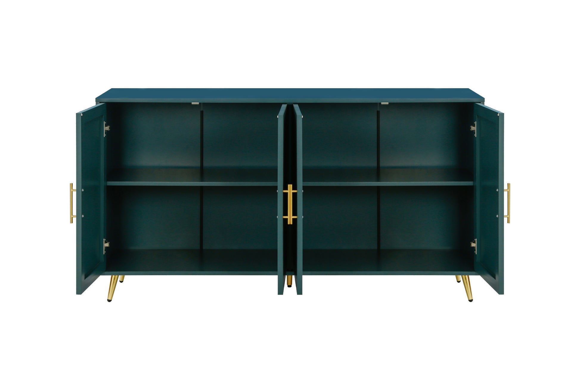 Wood Tv Stand With Storage Cabinet & Adjustable Shelves, Media Tv Console For Living Room Bedroom Navy Blue Navy Blue Mdf