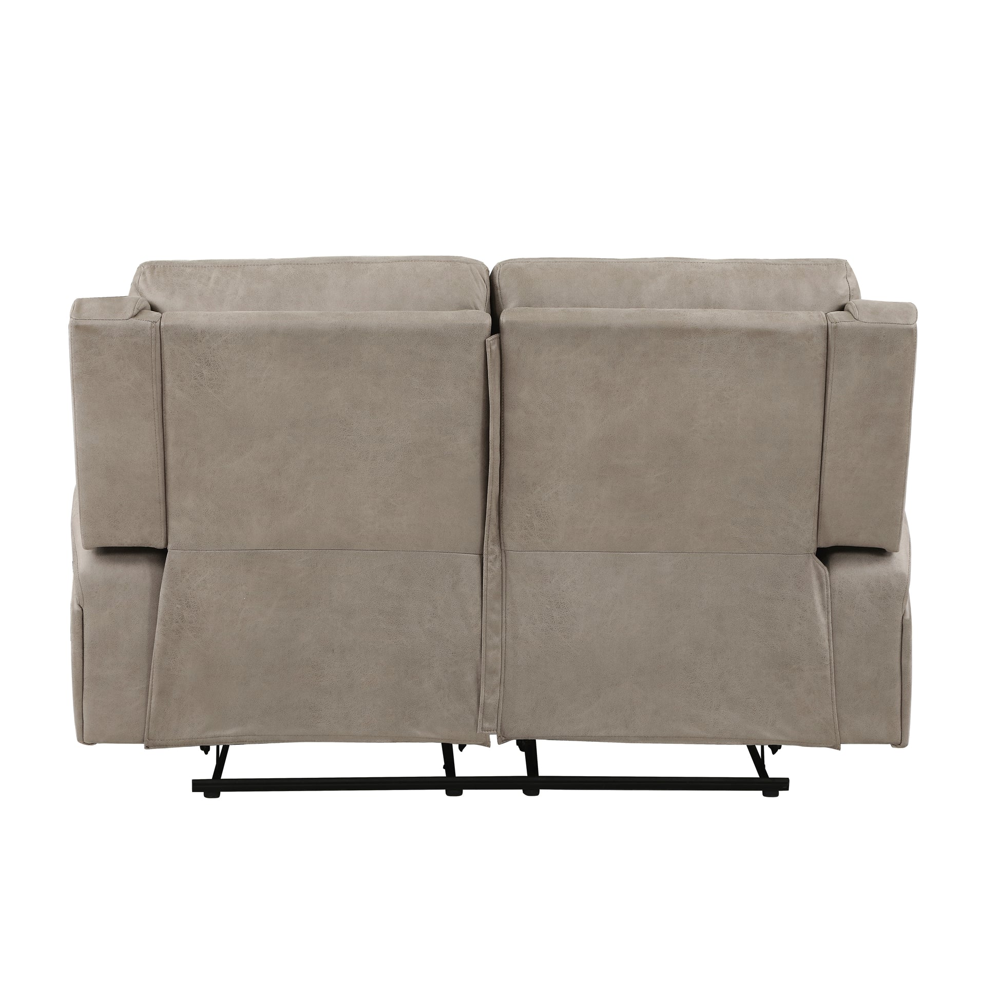 Luxurious Style Double Reclining Loveseat 1Pc Brown Plush Comfortable Living Room Furniture Brown Microfiber Primary Living Space Transitional Microfiber