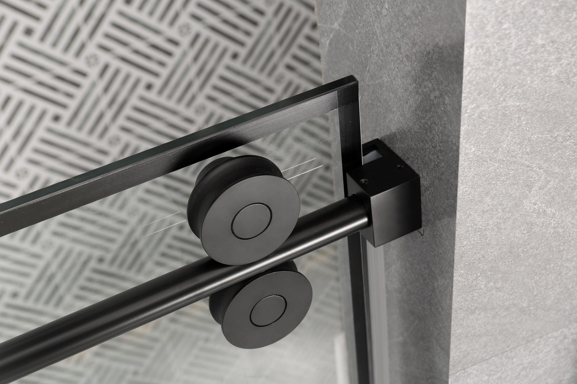 Frameless Glass Shower Door Adjustable 56 60 In.W Black Sliding Shower Door,Certified Thick Clear Clear Tempered Glass,304 Stainless Steel Hardware Matt Black Stainless Steel
