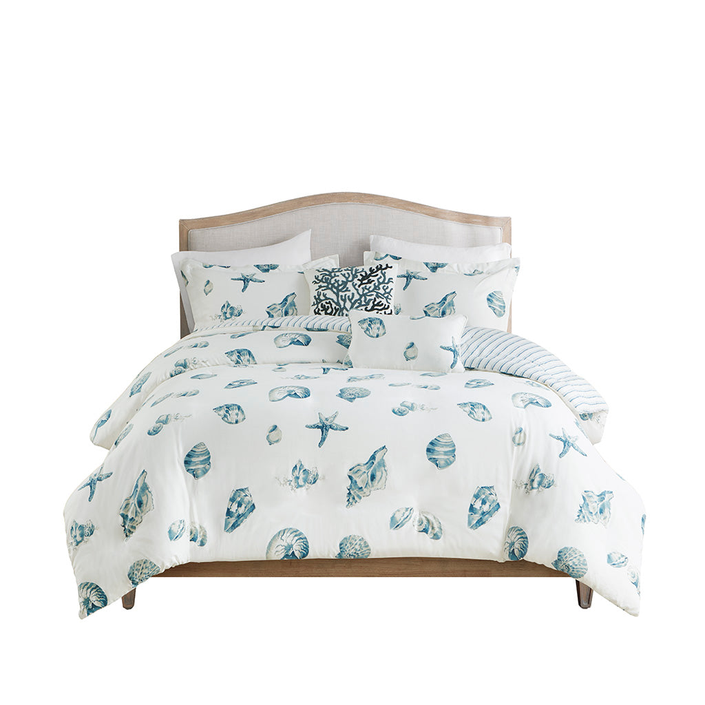 2 Piece Duvet Cover Set Blue Cotton