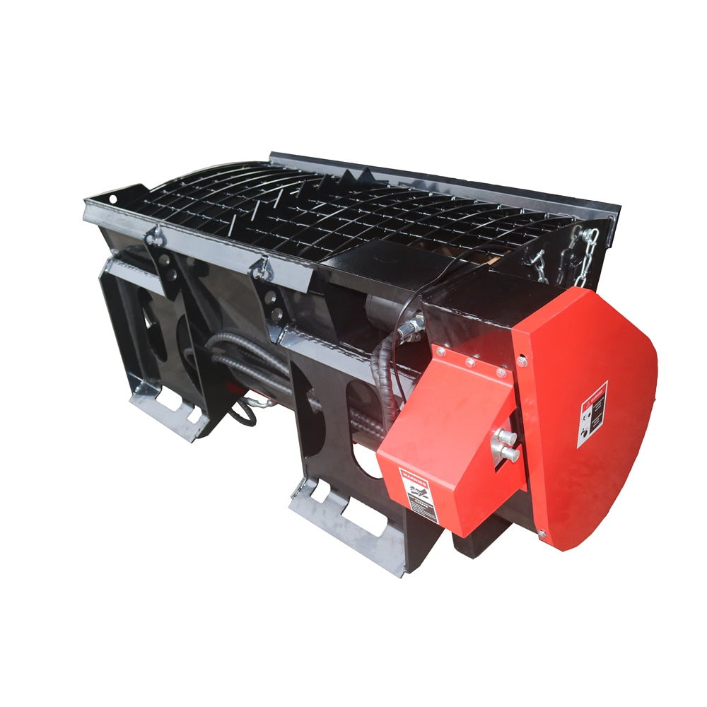 280Lt Volume Skid Steer Attachments Concrete Mixer Bucket Black Steel