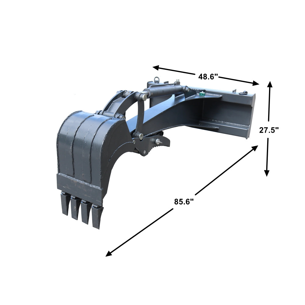 Skid Steer Attachmnets Backhoe Digger Bucket Black Iron