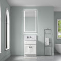 40*24 In Bathroom Vanity Mirrorsframed Dimmable Makeup Mirror For Wall, Backlit And Shatterproof, Anti Fog Horizontal Vertical Gun Ash Aluminium