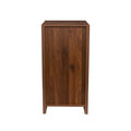 Brown Walnut Color Modular 24 Wine Bar Cabinet Buffet Cabinet Walnut Brown Mdf