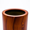 7.8 In. Dark Wood Plastic Self Watering Planter Pot Dark Brown Abs