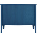 Accent Storage Cabinet Wooden Cabinet With Adjustable Shelf, Antique Gray, Entryway, Living Room, Study Room Navy Blue Mdf