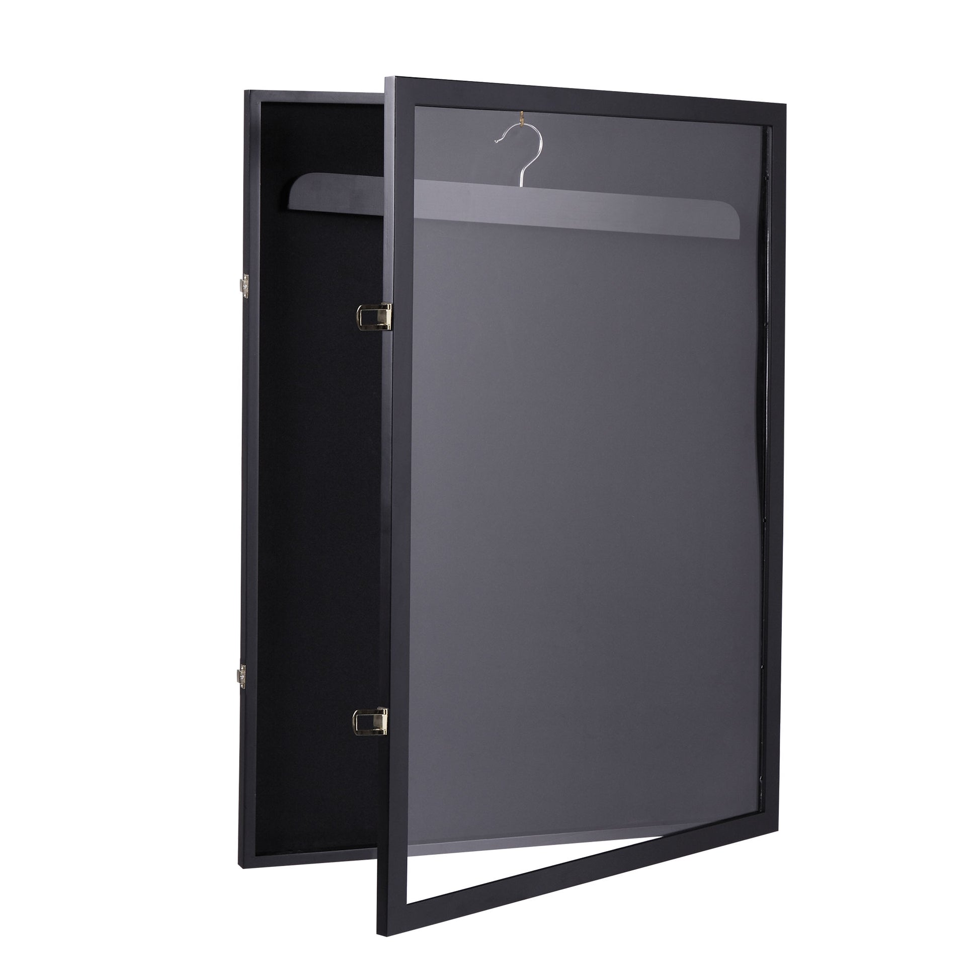 Jersey Frame Display Case With Lengthened Hanger For Baseball Basketball Football Hockey Sport Shirt And Uniform, Black Black Pine