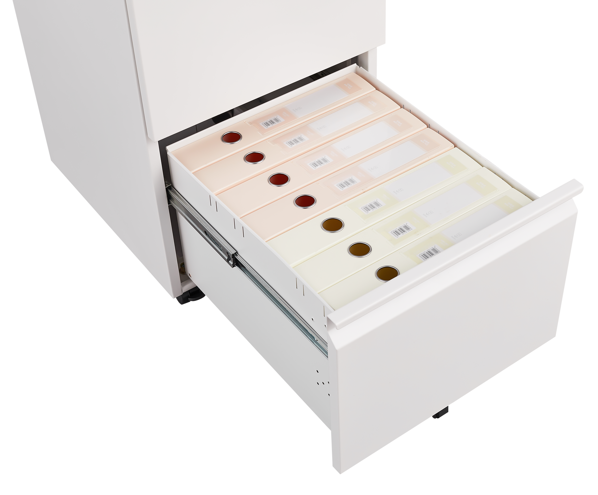 Metal 2 Drawer Mobile File Cabinet With Lock, Under Desk Office Steel Filing Cabinet, 25.6''H Legal Letter Size Files Storage Cabinet,White Filing Cabinets 1 2 Drawers White Office Mobile Steel