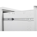 Metal 2 Drawer Mobile File Cabinet With Lock, Under Desk Office Steel Filing Cabinet, 25.6''H Legal Letter Size Files Storage Cabinet,White Filing Cabinets 1 2 Drawers White Office Mobile Steel