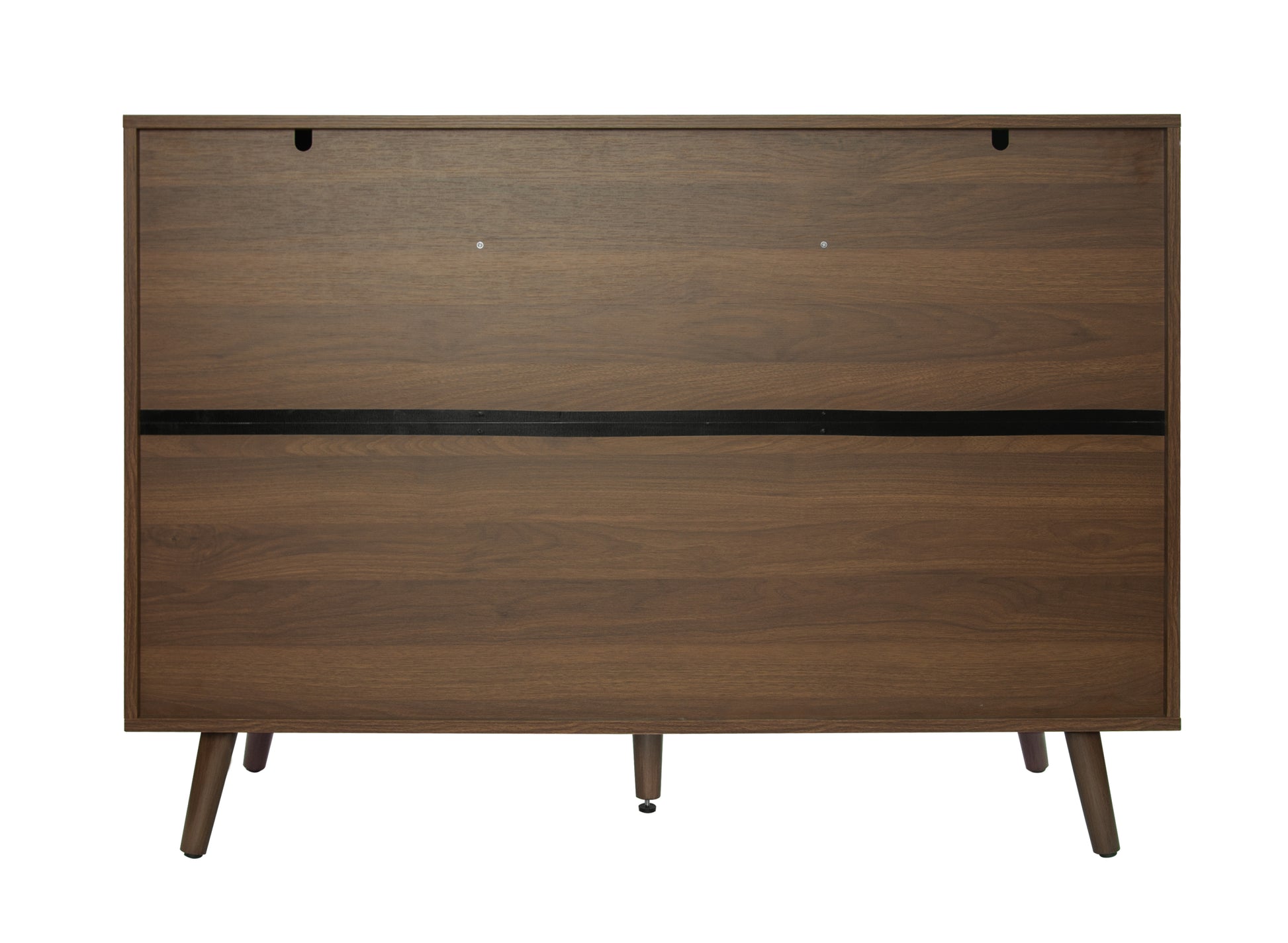 2 Door 4 Drawer Cabinet, Suitable For Bedroom, Living Room, Study Walnut Particle Board