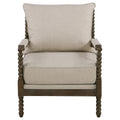 Beige And Natural Removable Back Accent Chair Beige Light Brown Primary Living Space Traditional Foam Fabric