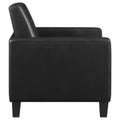 Black Cushion Back Upholstered Accent Chair Black Primary Living Space Contemporary,Modern Foam Faux Leather