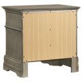 Wheat Rectangular 3 Drawer Nightstand Wheat Gray 3 Drawers Bedroom Drawer Storage Traditional Rubberwood Felt Lined Drawers Wood
