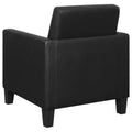 Black Cushion Back Upholstered Accent Chair Black Primary Living Space Contemporary,Modern Foam Faux Leather