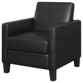 Black Cushion Back Upholstered Accent Chair Black Primary Living Space Contemporary,Modern Foam Faux Leather