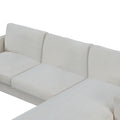 Sofa The Best Choice Products Upholstered Sectional Sofa For Families, Apartments, Dormitories, Award Rooms, Compact Space With Chaise Longue, 3 Seats, L Shaped Design, Off White Cream White Linen Dining Room Medium Soft Metal & Wood 3 Seat