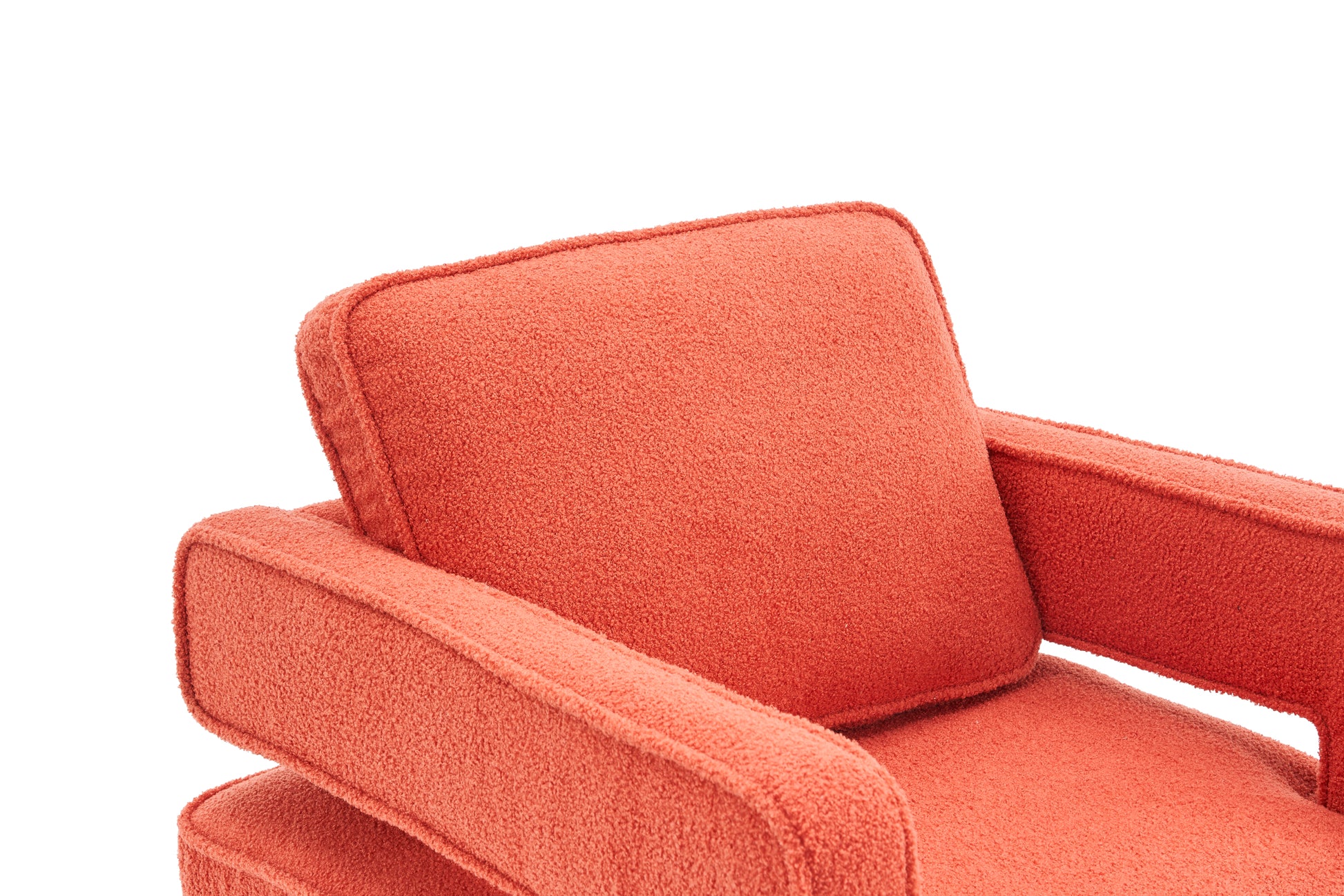 Swivel Barrel Chair For Living Room,360 Degree Swivel Club Modern Accent Single Sofa Chair, Small Leisure Arm Chair For Nursery, Hotel, Bedroom, Office Orange Primary Living Space Modern Faux Fur