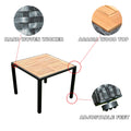 5 Piece Outdoor Patio Wicker Dining Set Patio Wicker Furniture Dining Set W Acacia Wood Top Black Wicker Creme Cushion Yes Dining Set Black Cream Rust Resistant Frame Mildew Resistant Cushion Garden & Outdoor Modern Multiple Chairs Seating Group Fiber