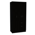 Armoire Cobra, Bedroom, Black White White Black Particle Board Particle Board