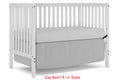 5 In 1 Convertible Crib, Converts From Baby Crib To Toddler Bed, Fits Standard Full Size Crib Mattress ,Easy To Assemble 53*29*9 Inches White White Classic Pine Wood