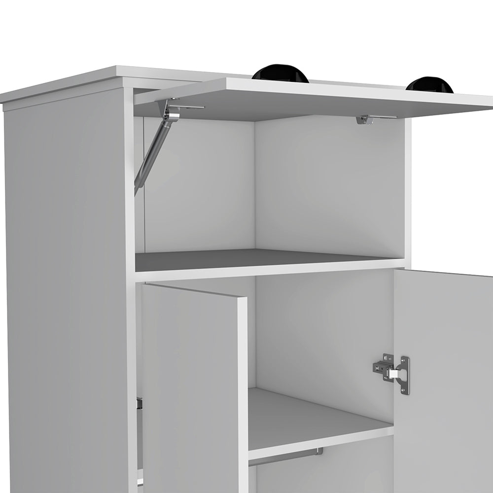 Armoire Dumas, Bedroom, White White Particle Board Particle Board