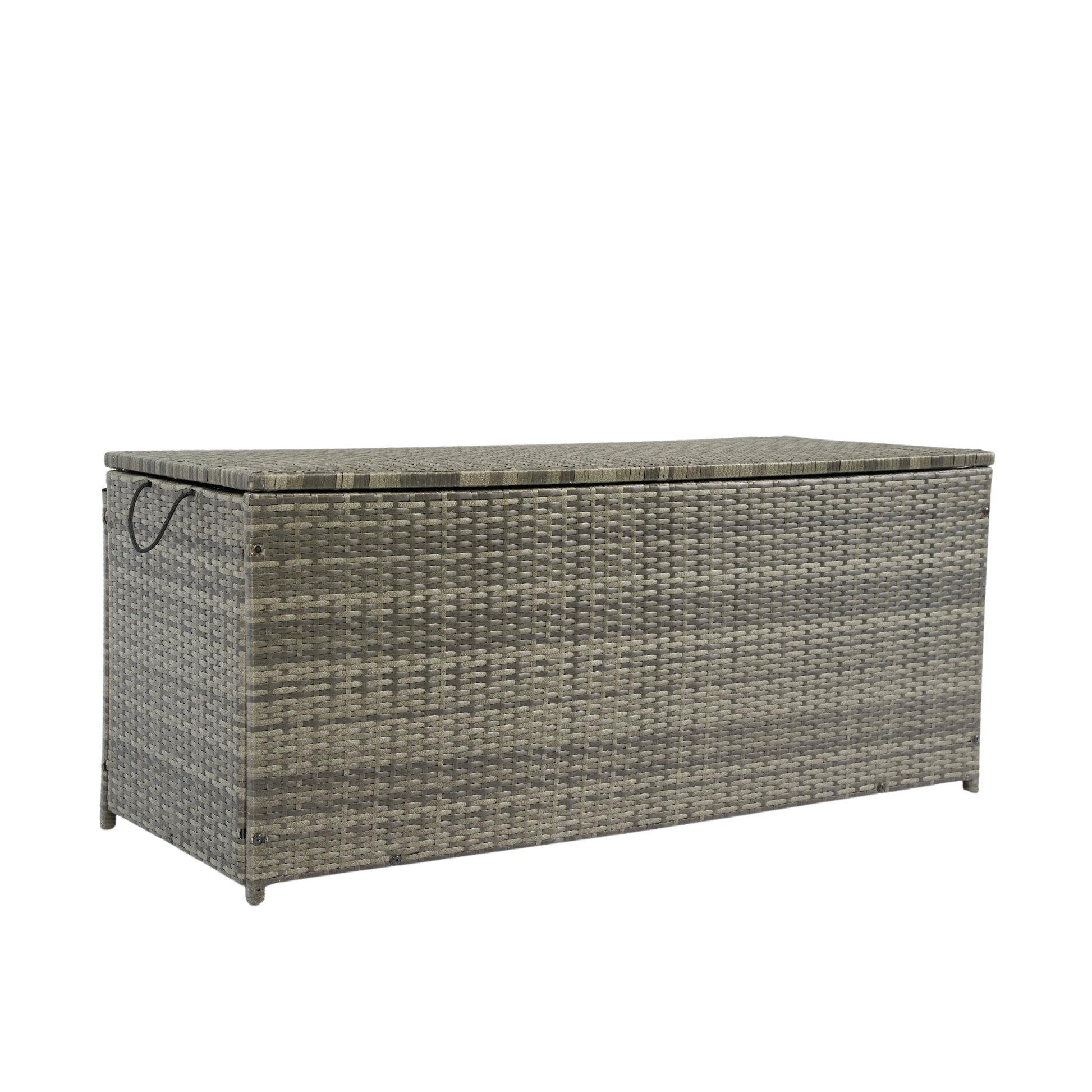 Outdoor Storage Box, 113 Gallon Wicker Patio Deck Boxes With Lid, Outdoor Cushion Storage For Kids Toys, Pillows, Towel Grey Wicker No Grey Rust Resistant Frame Mildew Resistant Cushion Garden &