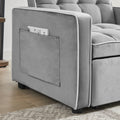 Three In One Sofa Bed Chair Folding Sofa Bed Adjustable Back Into A Sofa Recliner Single Bed Adult Modern Chair Bed Berth Grey White Wood Primary Living Space Medium Duty Eucalyptus 1 Seat Grey Velvet Medium Soft Tufted Back Modern Pillow Top Arms Solid
