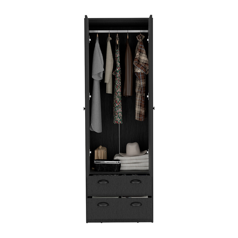 Armoire Hobbs, Bedroom, Black Black Particle Board Particle Board