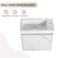 20'' Floating Wall Mounted Bathroom Vanity With Resin Sink & Soft Close Cabinet Door White 1 1 Soft Close Doors Bathroom Wall Mounted Modern Plywood