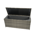 Outdoor Storage Box, 113 Gallon Wicker Patio Deck Boxes With Lid, Outdoor Cushion Storage For Kids Toys, Pillows, Towel Grey Wicker No Grey Rust Resistant Frame Mildew Resistant Cushion Garden &