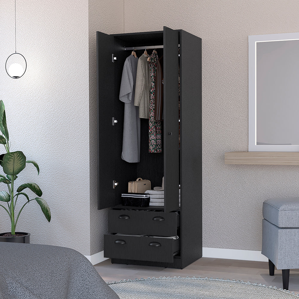 Armoire Hobbs, Bedroom, Black Black Particle Board Particle Board