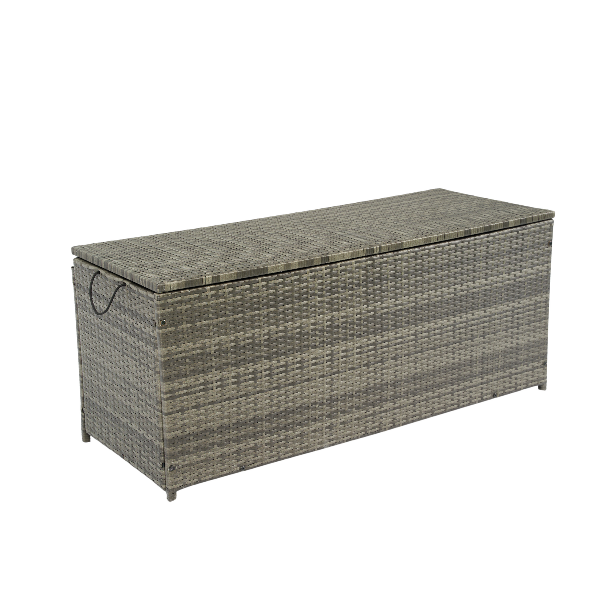 Outdoor Storage Box, 113 Gallon Wicker Patio Deck Boxes With Lid, Outdoor Cushion Storage For Kids Toys, Pillows, Towel Grey Wicker No Grey Rust Resistant Frame Mildew Resistant Cushion Garden &