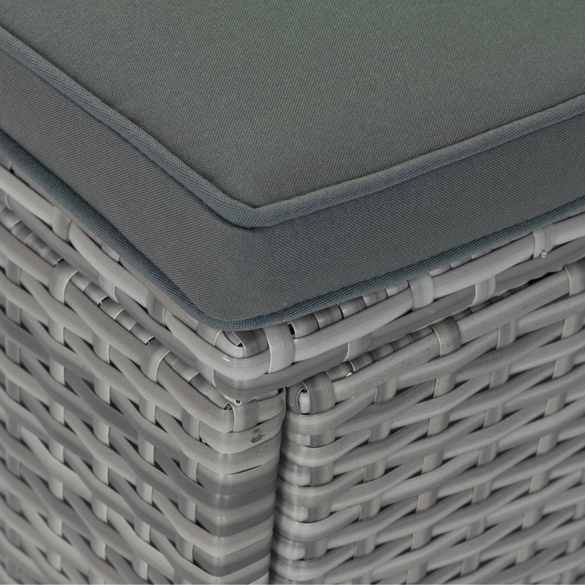 5 Piece Patio Wicker Outdoor Sectional Set 9 Seater Conversation Set With 3 Storage Under Seat Grey Wicker Dark Grey Cushion Yes Complete Patio Set Grey Rust Resistant Frame Mildew Resistant Cushion Garden & Outdoor Modern Complete Patio Sets Fiber Foam