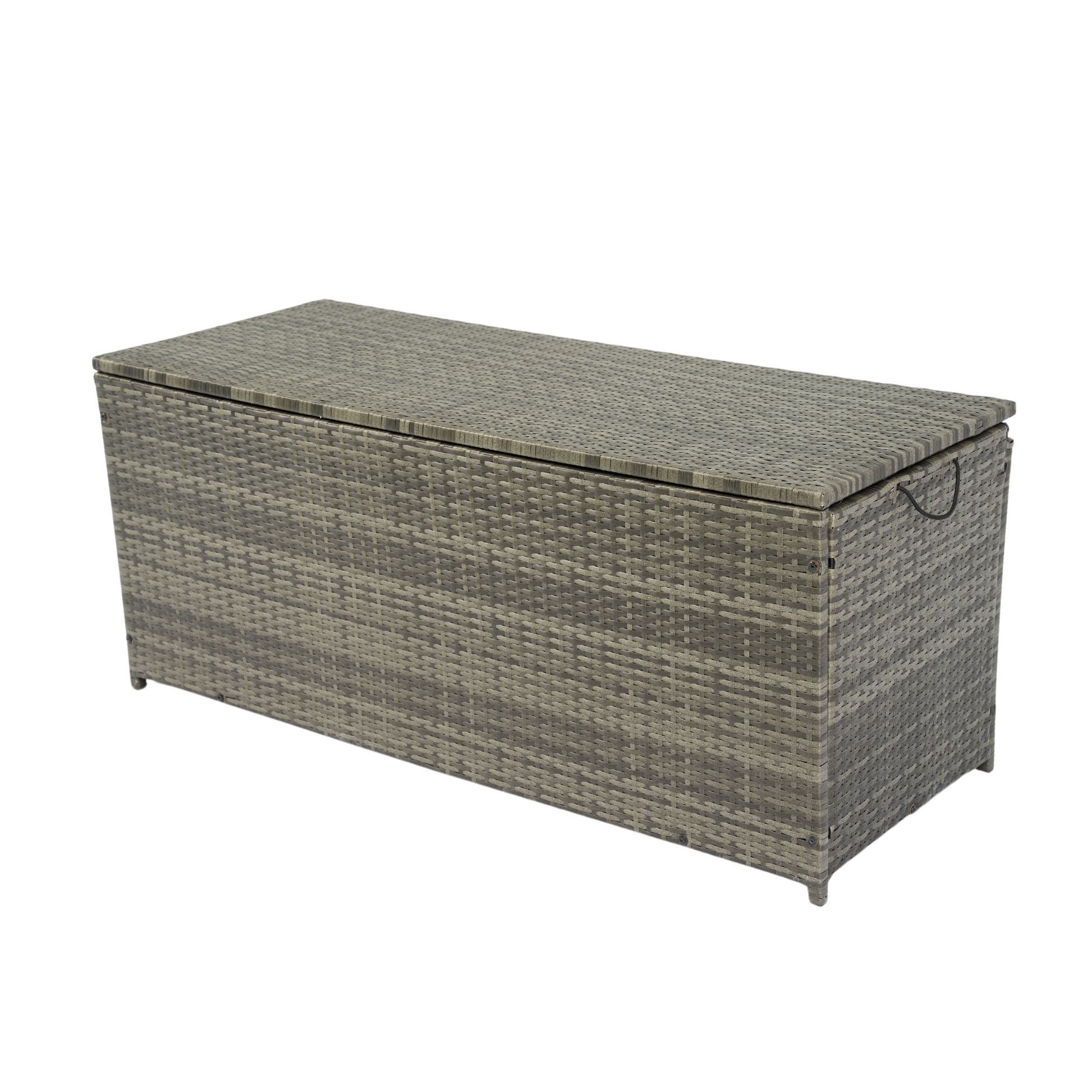 Outdoor Storage Box, 113 Gallon Wicker Patio Deck Boxes With Lid, Outdoor Cushion Storage For Kids Toys, Pillows, Towel Grey Wicker No Grey Rust Resistant Frame Mildew Resistant Cushion Garden &