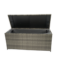 Outdoor Storage Box, 113 Gallon Wicker Patio Deck Boxes With Lid, Outdoor Cushion Storage For Kids Toys, Pillows, Towel Grey Wicker No Grey Rust Resistant Frame Mildew Resistant Cushion Garden &