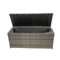 Outdoor Storage Box, 113 Gallon Wicker Patio Deck Boxes With Lid, Outdoor Cushion Storage For Kids Toys, Pillows, Towel Grey Wicker No Grey Rust Resistant Frame Mildew Resistant Cushion Garden &
