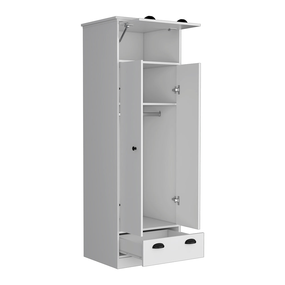Armoire Dumas, Bedroom, White White Particle Board Particle Board