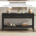 Contemporary 3 Drawer Console Table With 1 Shelf, Entrance Table For Entryway, Hallway, Living Room, Foyer, Corridor Black Solid Wood Mdf