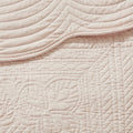 3 Piece Reversible Soped Edge Quilt Set Blush Microfiber
