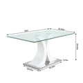 Modern Style Glass Table, Elegant Transparent Design, Durable Support Base, Black Dining Chair Set, Electroplated Chair Legs, Suitable For Restaurant Kitchens Set Of 5 Black Silver Seats 4 Mdf Glass