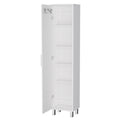 Florence Kitchen Wall Cabinet, Spice And Towel Rack White Mdf Engineered Wood