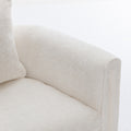 Modern Style Accent Chair Armchair For Living Room, Bedroom, Guest Room,Office, Ivory Ivory Upholstered