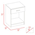Pictor Nightstand, One Drawer, Lower Shelf, Superior Top White Mdf Engineered Wood